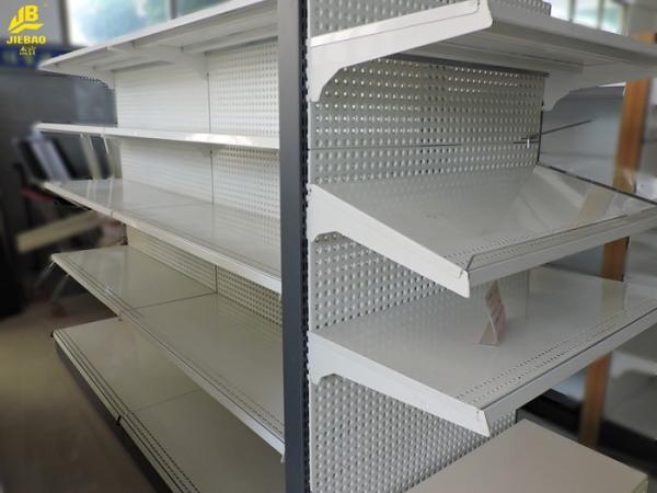 Heavy Duty Hypermarket Racks 120KG/ Layer Load Cream White Color Steel