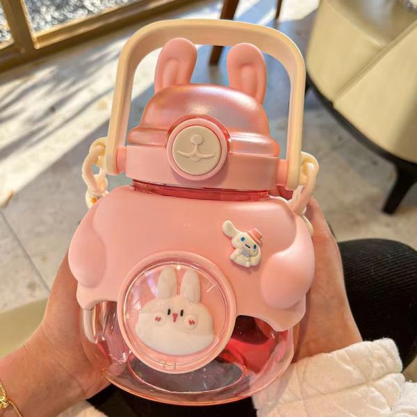 Custom Color Options Portable Cuddle Rabbit Water Bottle Attractive Styles Kids