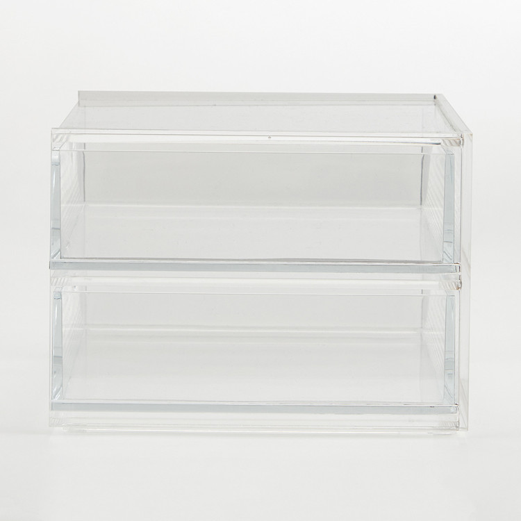 Transparent Acrylic Multi Lattice Drawer Box Classic Square Design Carved Flexible Technique Double Clamshell Packaging Box