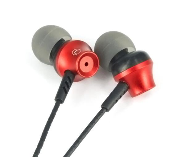 MP3 In Ear Wired Earbuds Earphone Aluminum Shell 12cm Cord Length With Flex Cable