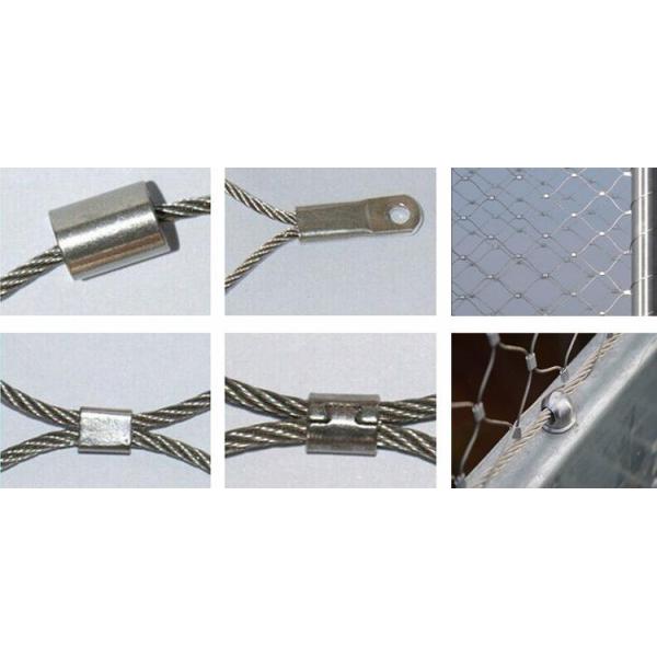 Woven Stainless Steel Ferrule Mesh , 304 / 316 Stainless Steel Diamond Mesh