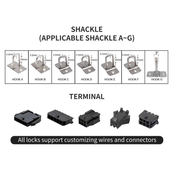 замок шкафа замка соленоида 12V спрятанный защелкой электрический