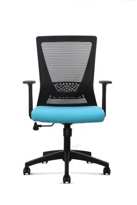 0.175 CBM Blue Mesh Office Swivel Chair Locking Mechanism PU Castors