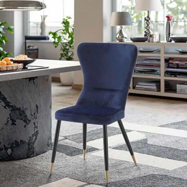 Wholesale Comfortable Armless Velvet Dining Chair Modern Style Upholstered Office School Backrest Home Bar Restaurant