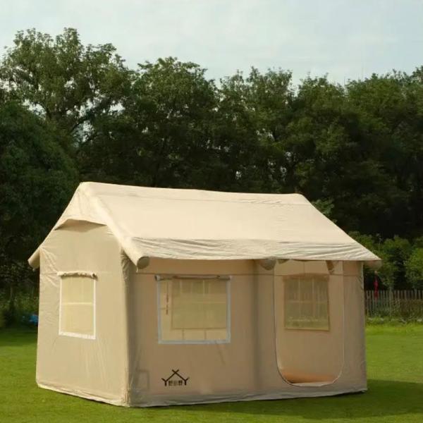 大型 PVC フルガーデンテント 充気式 エア 観光テント 屋外 防水 家庭 徒歩 旅行 テント スーツ 2-3人用