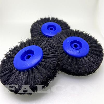 O polonês plástico do cubo escova fileiras eretas da cerda quatro os Polishers do torno que rodam