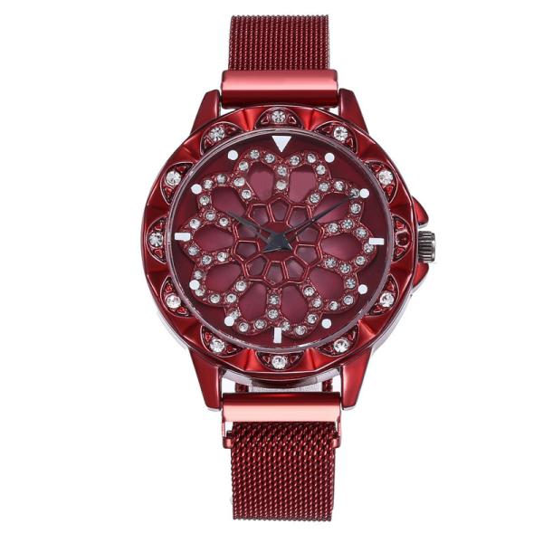 Classic 30 Meter Rotating Dial Wrist Watch Customized Logo With Magnetic Strap