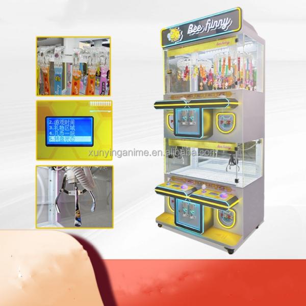 Amusement Game Center Indoor Coin Operated Toy Arcade Doll Claw Machine for 4 Players