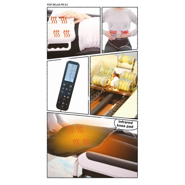 New Arrival Warm Rolling Stone Therapy Lumbar Relax Full Back V3 Jade Master Spine Relaxing Infrared Massage Bed