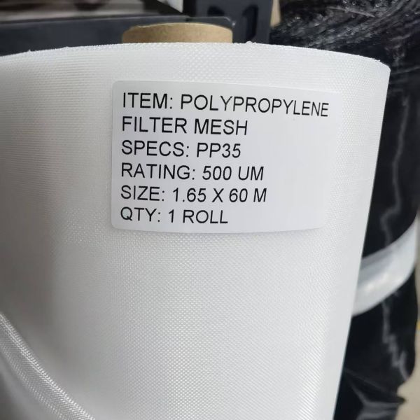750 Micron Polypropylene PP Monofilament Filter Mesh, 60% Open Area, Plain Weave