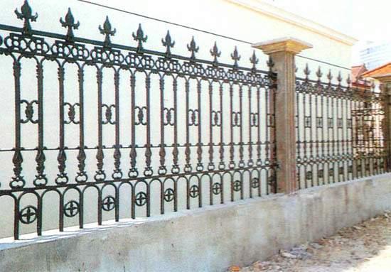 Portland Cast Iron Fence Panels Powder Coated Steel Prefab Metal Fence Panels
