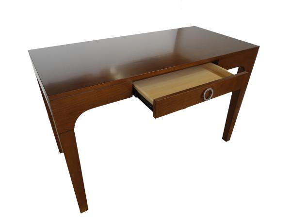 High Gloass Hotel Writing Desk For Bedroom , Walnut Writing Table 0.2CBM