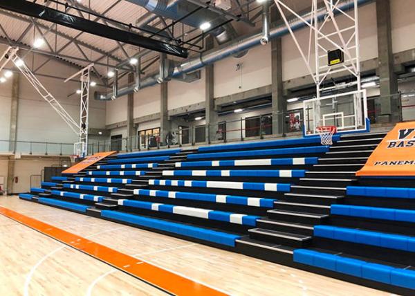Power Operated Retractable Bench Seating For Multi Purposed Basketball Court