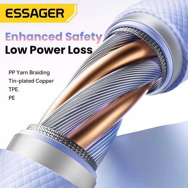 ESSAGER ES-X73 iPhone充電ケーブル USB C to Lightning 13 14 11 12 Pro Max用