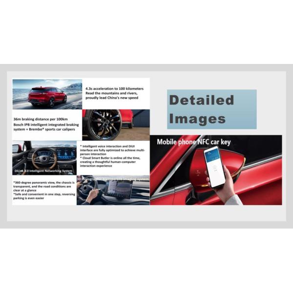 Large LCD BYD Tang Electric Car 7 Seats Luxury Electric Vehicles