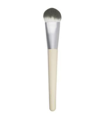 Pincel único de maquiagem com cabo de plástico, pincel de base bem modelado