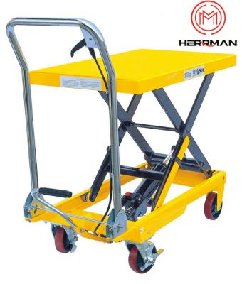 As rodas 150kg 330lbs do plutônio hidráulicas Scissor o trole da tabela de elevador
