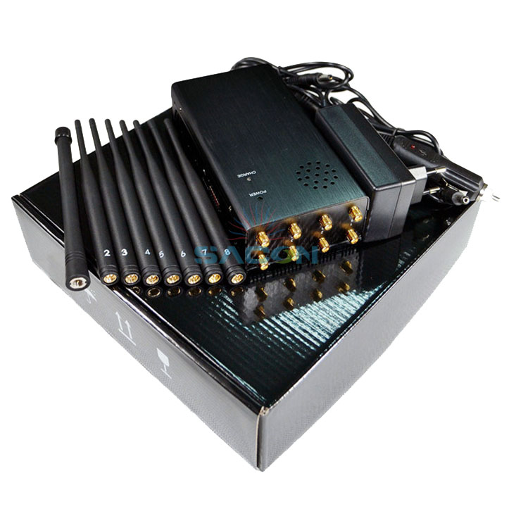 Jammer сигнала портативного разрушителя сигнала клетки диапазонов 2G 3G 4G GPS WiFi 8 мобильный
