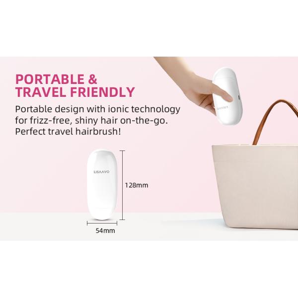 Brosse à cheveux IONIQUE CE FCC avec ions négatifs, 1W, LED bleue