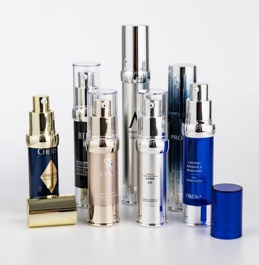 PP 15ml 20ml 30ml Airless Pump Bottle 0.25ML Discharge Rate Custom Color (MC-231)