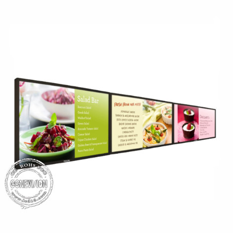 Narrow Bezel Wall Mount LCD Screen 500 Nits 43 Inch Horizontal Advertising Panel Video Wall