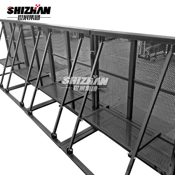 barrière de contrôle des foules de concert du noir 6061-T6 avec 2mm Mesh Thickness