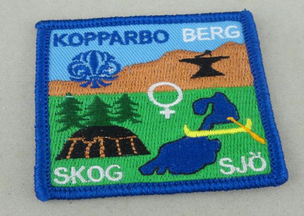 Garments Custom Embroidery Patches Cap Labels Velcro Merrowed Sew On