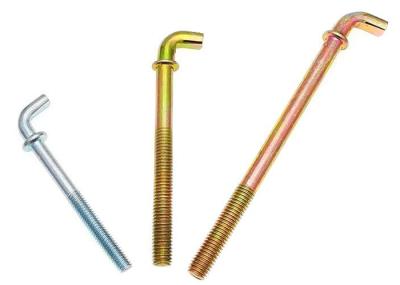 Hardened Steel J-metal Bolt Anchor Fastener M27 with Mechanical Galvanized Coating for Bridge Construction Projects