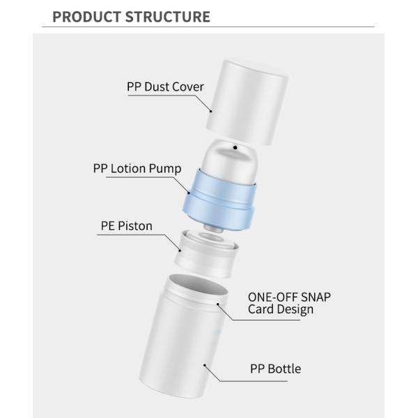 Amostra cosmética branca que empacota Mini Cosmetic Bottle 5g 10g 15g