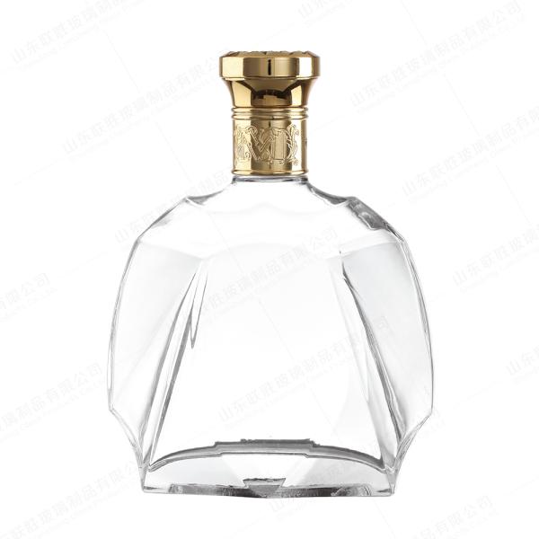 700ml Collar Material Glass Tequila Rum Whisky Liquor Spirit Glass Bottle