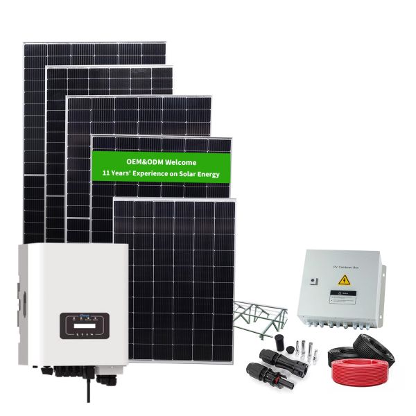 Hot Sale 10KVA Growatt Deye 10KW Phase on Grid System Inverters Solar Panel System Grid Tied Solar System 10 KW