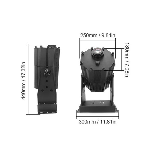 IP65 Virtual Sign Projector 240W Custom Gobo Projector 18000lm