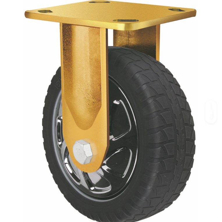 Heavy-Duty 6-Inch Diameter Anti-Slip Elastic TPR Caster Wheels for Industrial Machinery