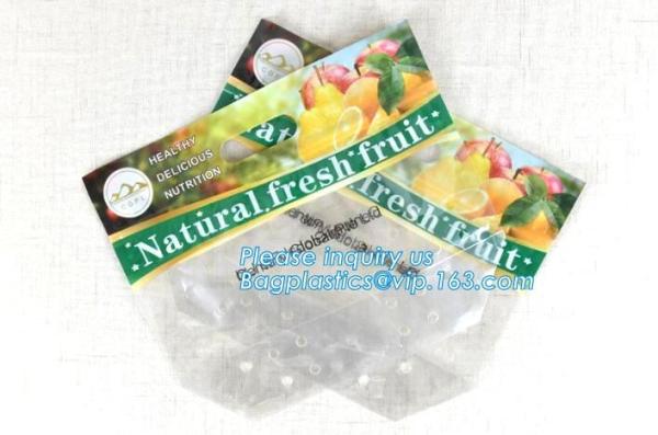slider k fruit bag with air holes for grape packaging bag, Stand up slider zipper fruit picking bag for apple, Fac