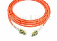 Cabo de fibra ótica duplo alaranjado do LC LC, cabo de fibra ótica frente e verso multimodo para a rede