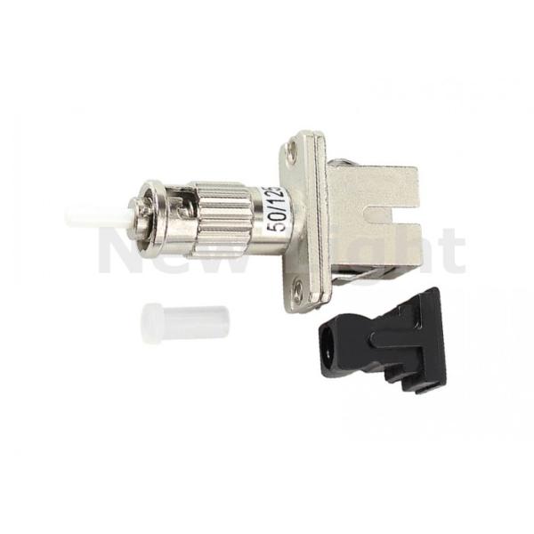 Good Reusability ST TO SC Fiber Adapter , Flange Coupling Adapter With Square Metal Cover