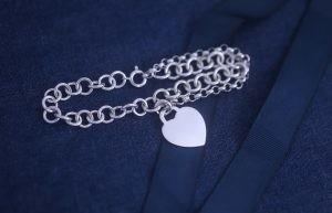 CZ Cubic Zirconia Sterling Silver Custom Jewelry Double Layer Women Bracelet