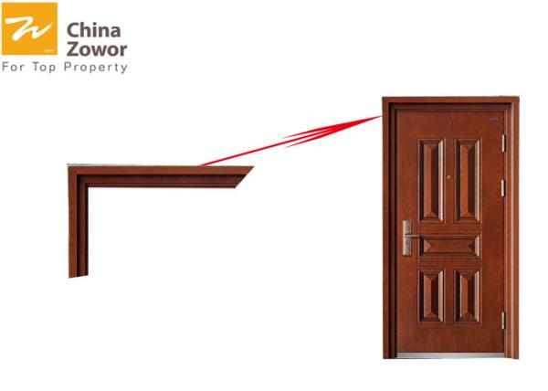 Red Fire Rated Steel Entry Doors / Wooden Fire Rated Apartment Entry Doors