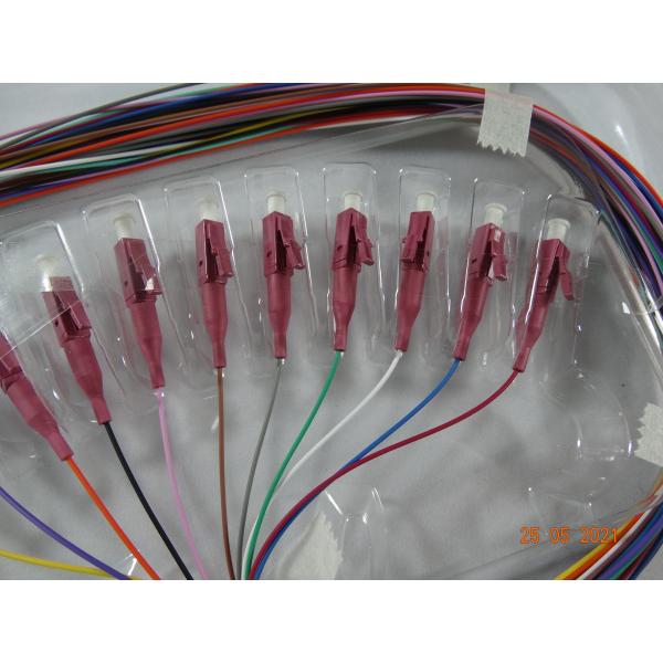 IEC PVC режима LSZH цвета 0.9mm отрезка провода OM4 12 оптического волокна LC UPC Multi