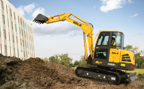 SDLG Lingong E660FL Small Excavator 6t Digger With 0.22m³ Bucket