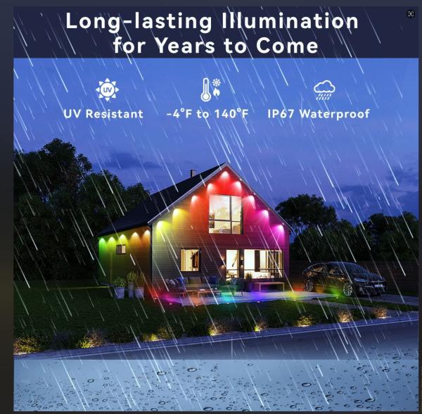 Lumière solaire décorative extérieure étanche à l'eau Lumières extérieures à gabarit 10M 20M 30M 50M