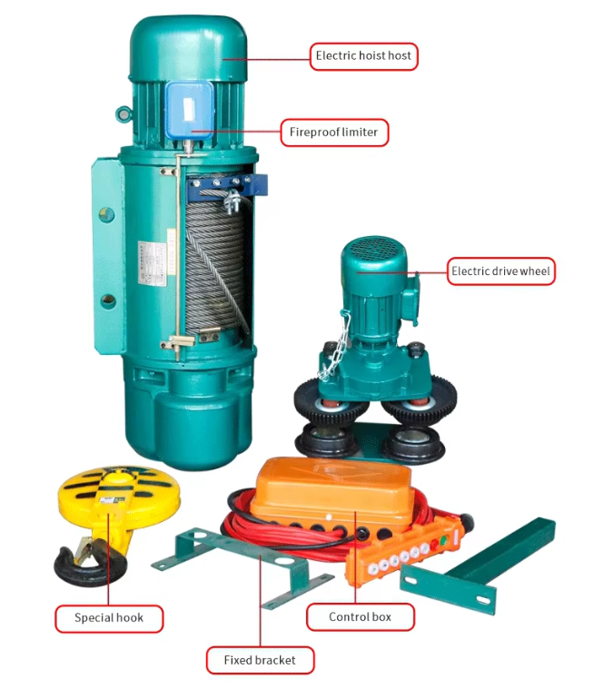 20t Load Capacity Electric Wire Rope Hoist with 20/30m/min Lift Speed and Steel Construction for Industrial Use