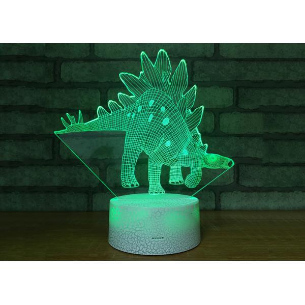 ABS 3D LED Night Light , 3D Illusion Table Lamp Dinosaur Toys AA Battery