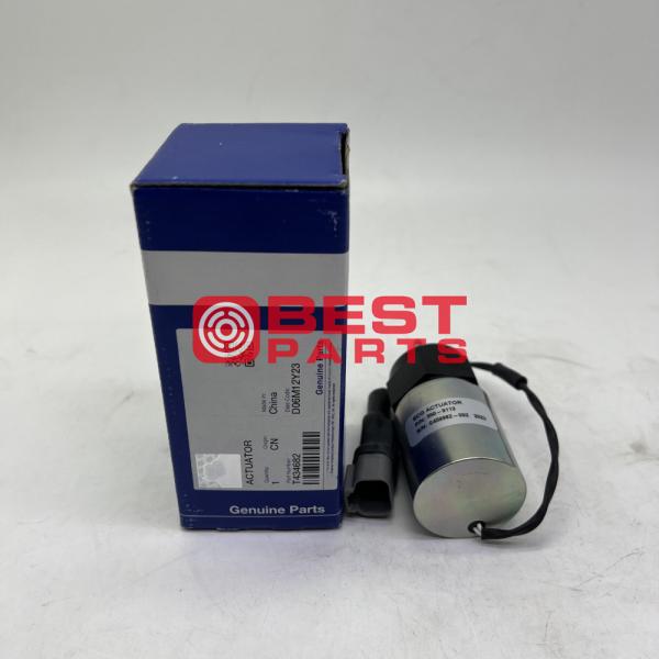 OEM Diesel Engine Throttle Flameout Solenoid Valve T434682 For Excavator Parts