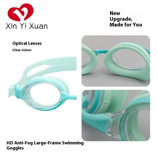 Professional nearsighted swimming glasses for adults, large frame, silicone anti-fog swimming glasses. Factory customized OEM/ODM waterproof protective eyewear for both men and women. Swimming glasses