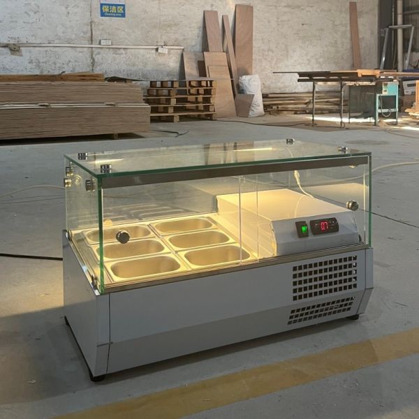 Buffet Refrigerated Counter Top Salad Bar With LCD Temperature Display Screen