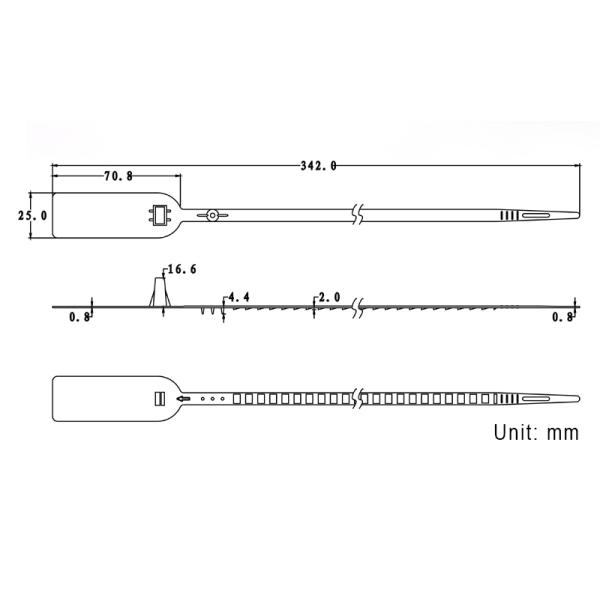 US-PS340W Tamper Proof Plastic Security Seals With 334N Tensile Strength
