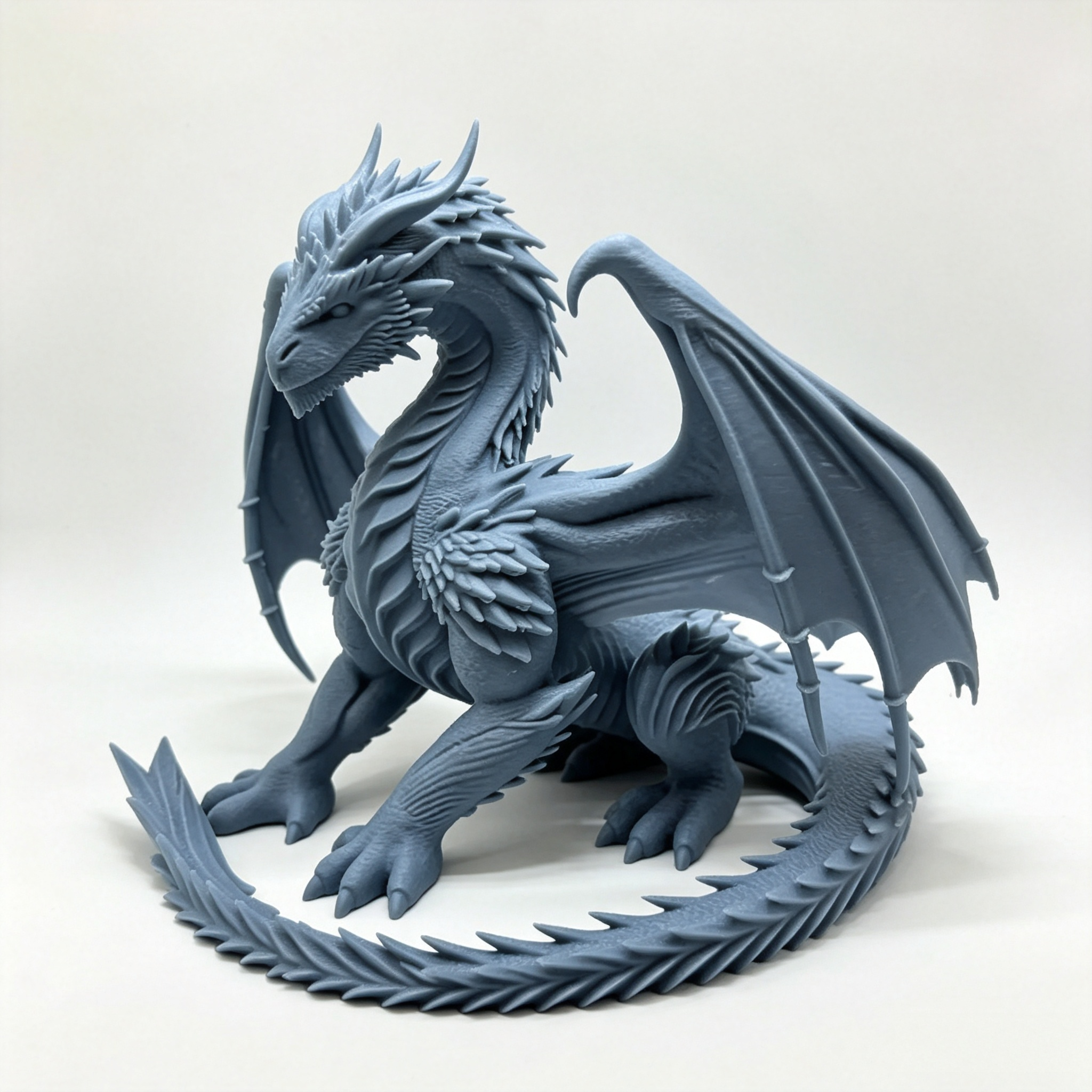 DIY Painting Miniature 3d Toys Printed Fantasy Winged Dragon Sculpture