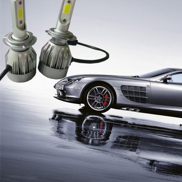 Aviation Aluminum H4 Headlight Bulbs , H7 Head light Auto LED Car Light Bulbs
