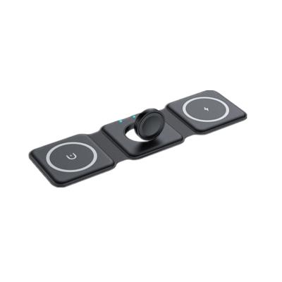 Foldable 15W Multi Function Wireless Charger 3 In 1 Charging Station For